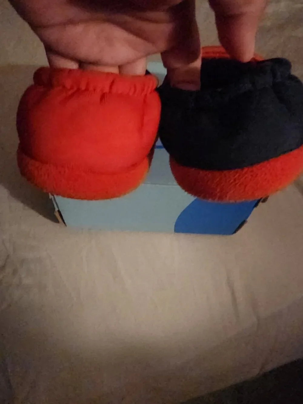Paw Patrol Slippers for Toddlers, Mismatch A-Line House Shoes, Red/Blue, Toddler